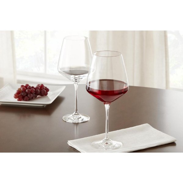 Genoa 26.5 fl. oz. Lead-Free Crystal Red Wine Glasses (Set of 4)