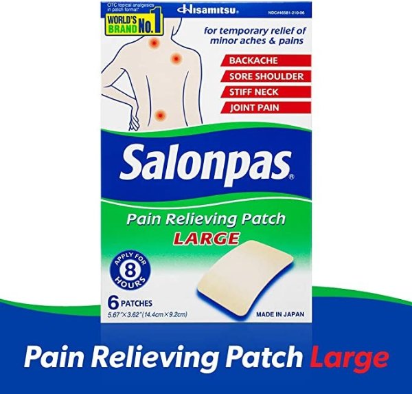 , Pain Relieving Patch, LARGE, 6 Count