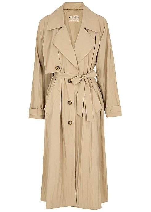 Eastwick stone shell trench coat
