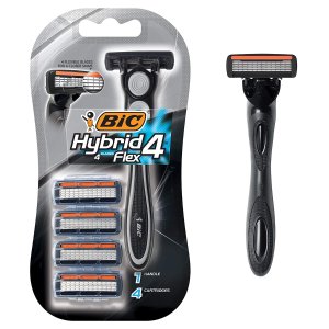 BIC Hybrid 4层刀 剃须刀 1个刀身+4个替换刀头