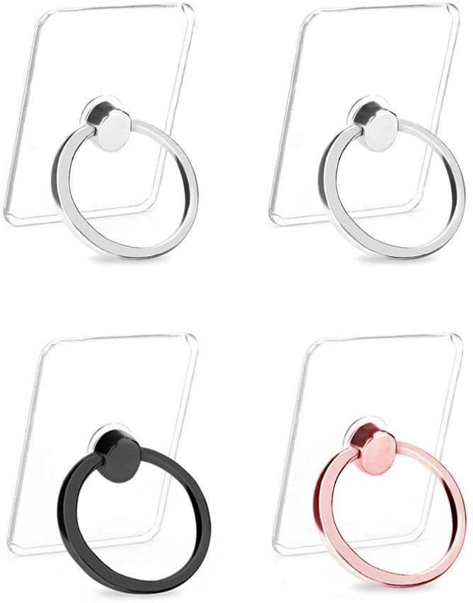 手机指环支架/手机指环扣/全透明指环扣，4只装