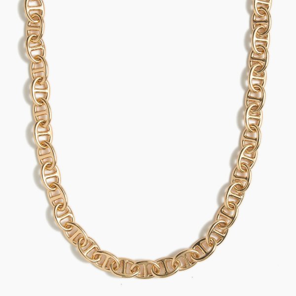 Mariner chain one-layer gold necklace