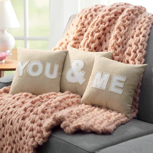 Celebrate Valentine's Day Together You & Me 3-pack Throw Pillow Set