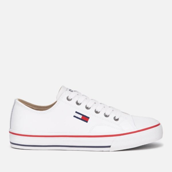 Women's Leather City Low Top Trainers - White