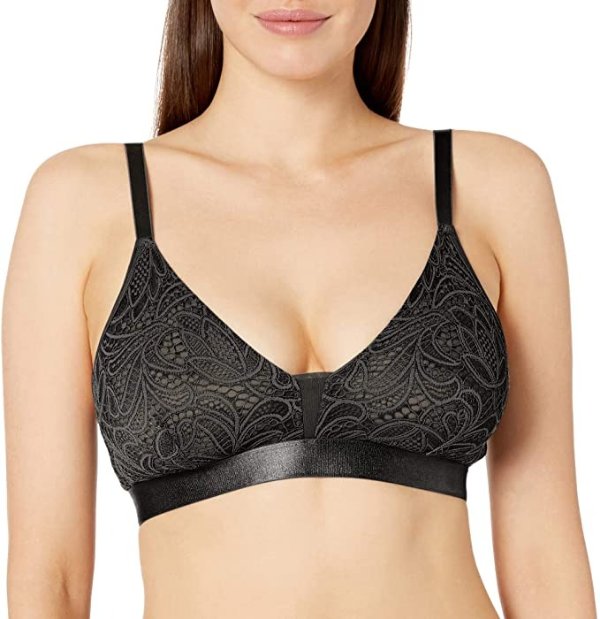 Amazon Brand - Mae Women's Plus Curvy Lace Bralette (Fits D-dd Cup Sizes)