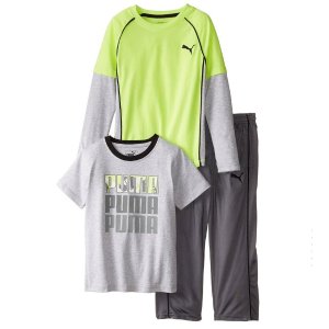 PUMA Little Boys' 3 Piece Twofer Tee and Pant
