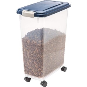 IRIS 带滚轮粮食储存盒 可装25磅猫粮狗粮 也能装大米