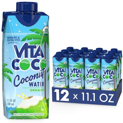 Vita Coco Coconut Water, Pure Organic 11.1 Oz (Pack Of 12)