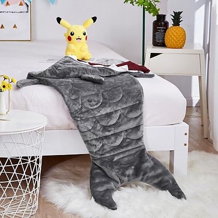 Kids 5-lb. Shark Weighted Blanket (Grey or Navy) - Sam's Club