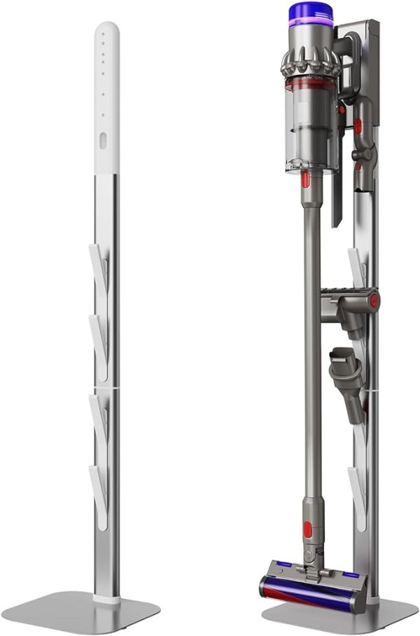 Foho Vacuum Stand Holder Docking Station Compatible for Dyson V7 V8 V10 V11 V12 V15 G5 SV21 SV18, Aluminum Storage Bracket Stand Compatible for Dyson Handheld Cordless Vacuum Cleaners