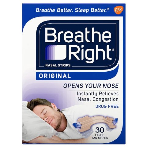 Breathe RightNasal Strips to Stop Snoring, Drug-Free, Original Tan Large Tan
