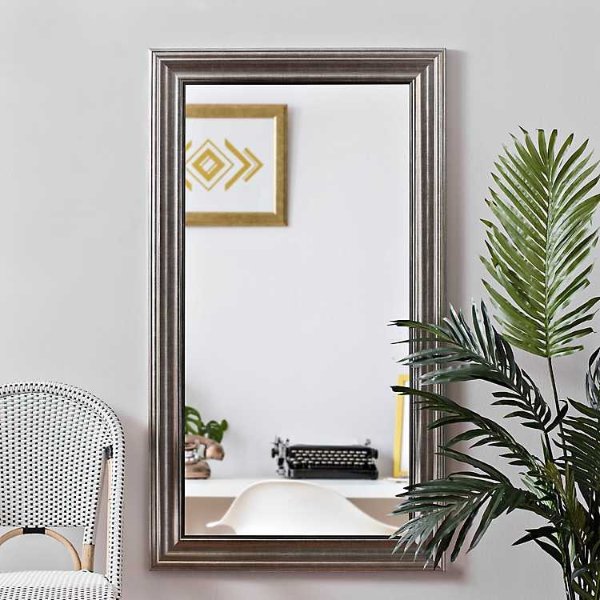 Champagne Pewter Edge Framed Mirror, 31.5x55.5 in.