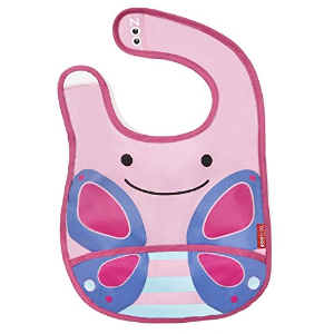 Skip Hop Zoo Infant and Toddler Tuck-Away Bib, Blossom Butterfly, Multi