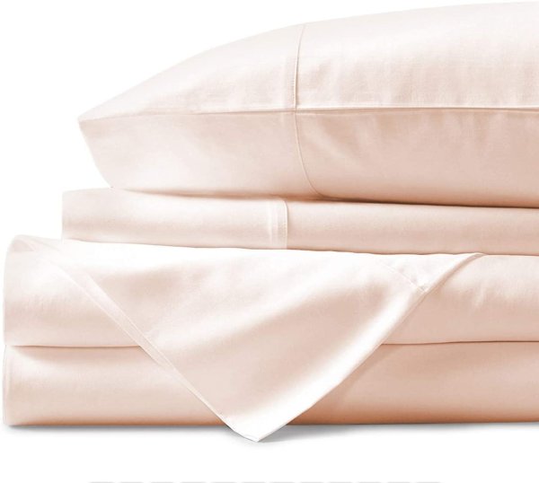 800 Thread Count 100% Egyptian Cotton Sheets, Ivory Queen Sheets Set, Long Staple Cotton, Sateen Weave for Soft and Silky Feel, Fits Mattress Upto 18'' DEEP Pocket