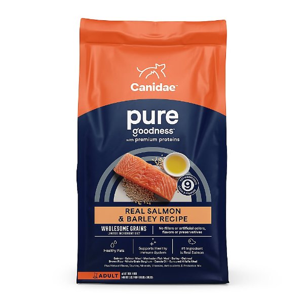 PURE Dog Dry Food - Wholesome Grains, Limited Ingredient, Salmon & Barley