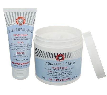 First Aid Beauty Deluxe 12oz Ultra Repair Cream w/ 2oz Travel Size — QVC.com