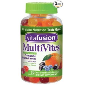 成人小熊糖！Vitafusion 水果味维生素软糖70粒（3瓶）