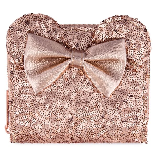 Minnie Mouse Sequined Wallet by Loungefly - Rose Gold | shopDisney