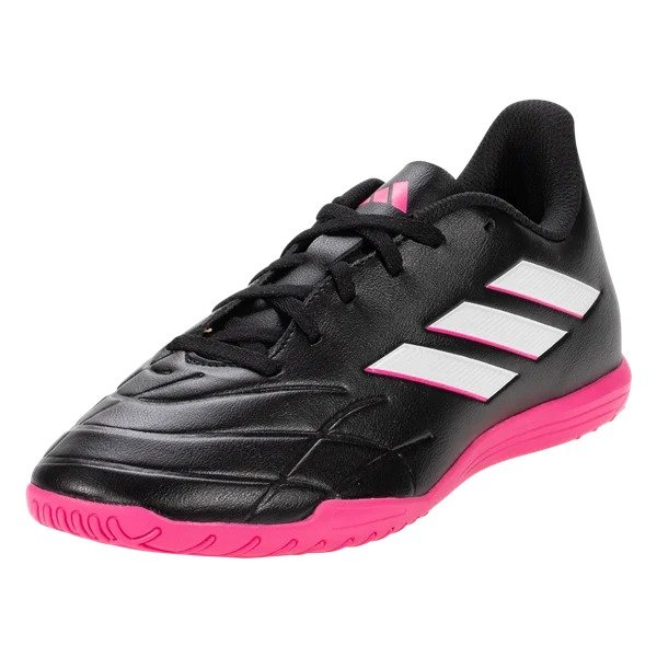 adidas Copa Pure.4 IN Indoor Soccer Shoes - Black/Mettalic/Pink | SOCCER.COM