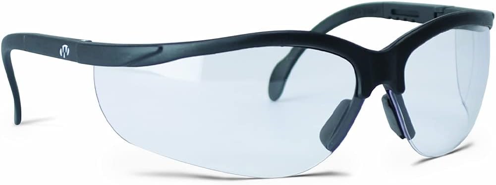 Amazon.com: Walker&#39;s Sport High-Grade Polycarbonate Lenses Half Frame Soft Rubber Nose Piece Adjustable Safety Shooting Glasses, Clear