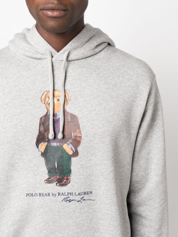 Polo Bear-print drawstring hoodie