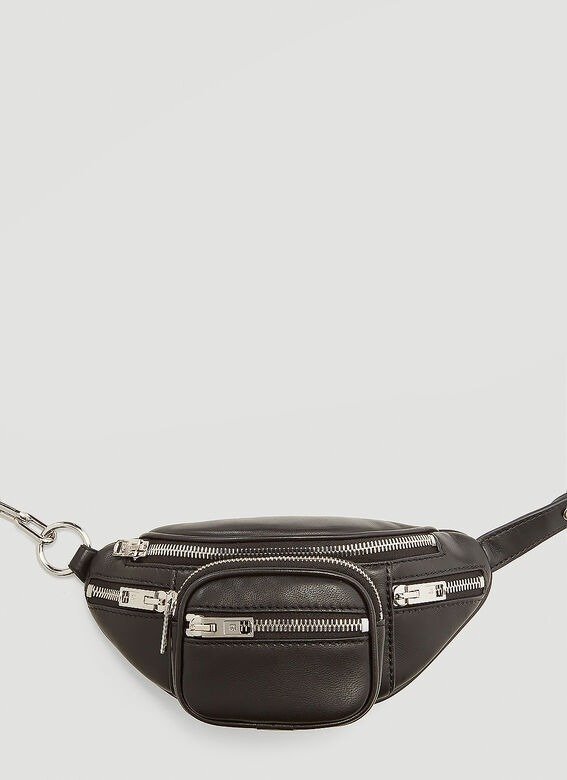 Attica Soft Leather Mini Belt Bag in Black