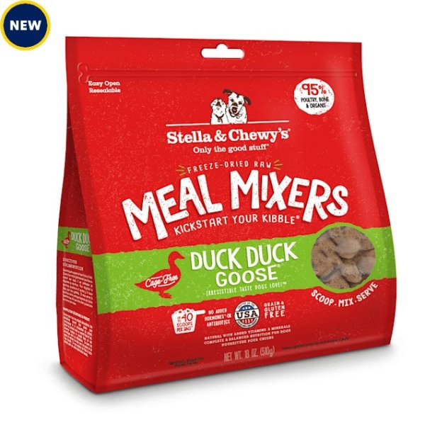 Freeze Dried Raw Duck Duck Goose Meal Mixer High Protein Dry Dog Food Topper, 18 oz. | Petco