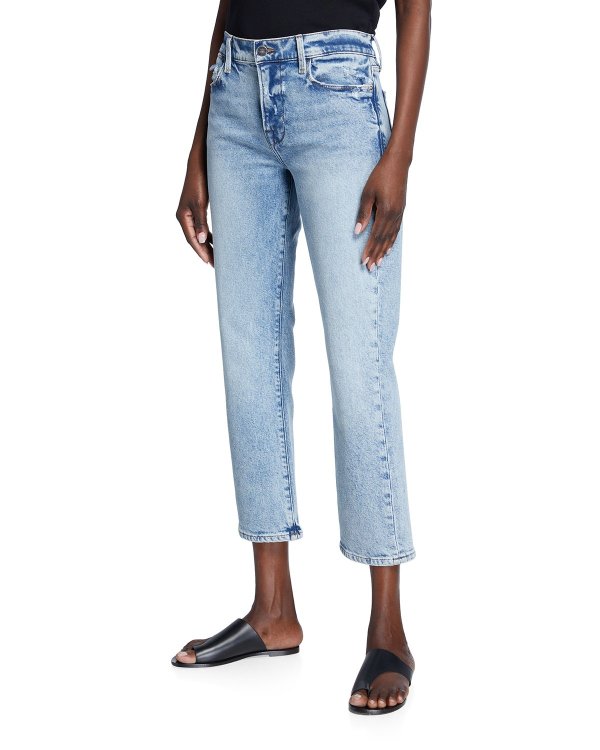 Le High Straight Cropped Jeans