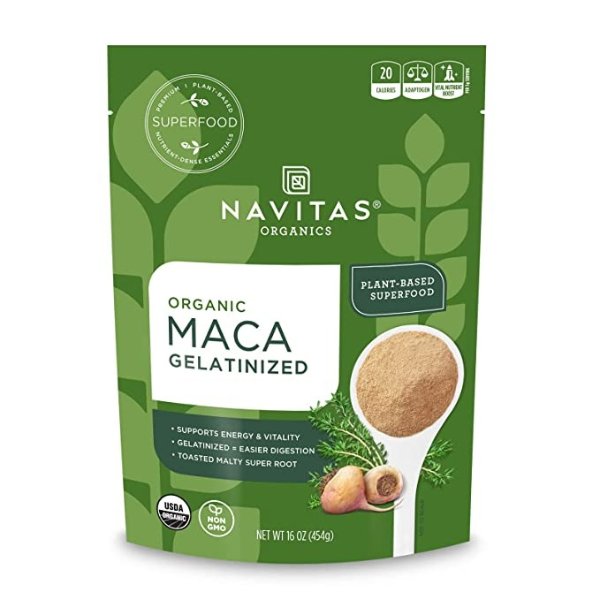 Maca Gelatinized Powder, 16 oz. Bag, 90 Servings — Organic, Non-GMO, Glluten-Free (Pack of 1)