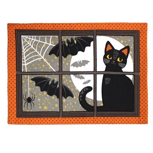 Celebrate Halloween Together Black Cat Placemat