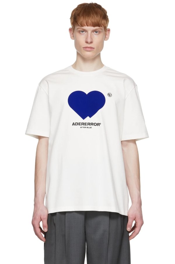 White Twin Heart T-Shirt