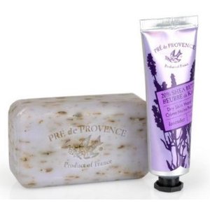 Pre de Provence Perfect Gift Set, Shea Butter Enriched Everyday Essential 150 Gram Soap and 1 Ounce Hand Cream - Lavender