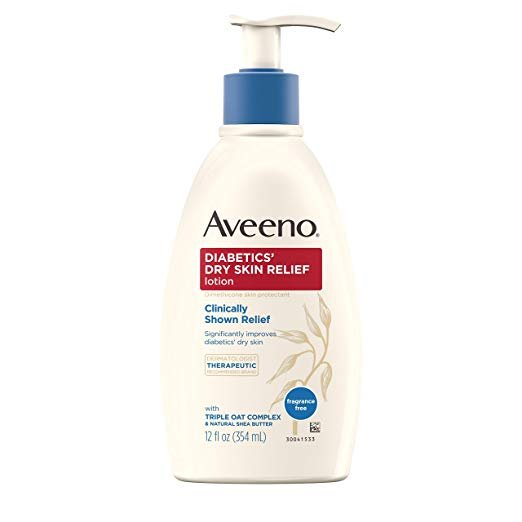 Aveeno Diabetics' Dry Skin Relief Lotion with Triple Oat Complex & Natural Shea Butter 12 fl. oz