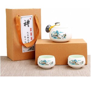 HONTOUSIP Tea Set, Chinese Kungfu Ceramic Tea Set