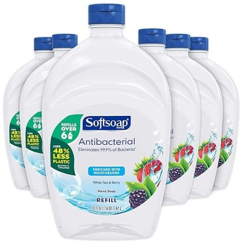 抗菌洗手液大瓶补充装 50oz 6瓶 白茶莓果香