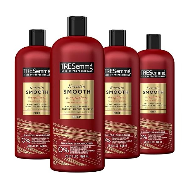 Shampoo Keratin Smooth 4 Count For Dry Hair Sleek Look For Up To 72 Hours 28 Oz