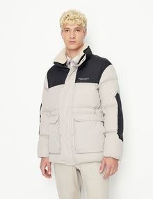 CAMOUFLAGE HIGH NECK DOWN JACKET, PUFFER JACKET for Men | A|X Online Store