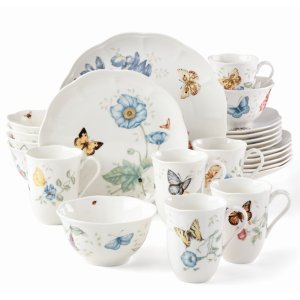 Black Friday Sale Live: Lenox Butterfly Meadow 24-PC Dinnerware Set Service for 6, Created for Macy's