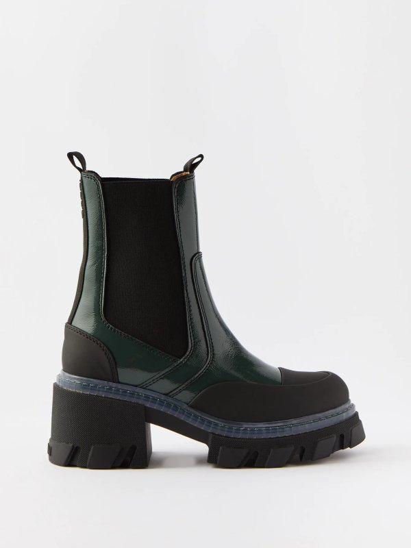 Chunky leather Chelsea boots