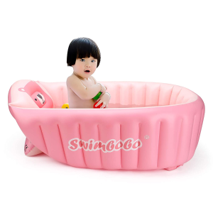 Ending Soon: Inflatable Baby Bath Tub Portable Foldable Travel Mini Swimming Pool Helps Infants to Toddler Tub
