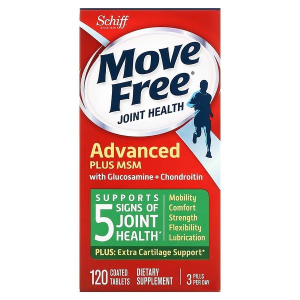 Schiff, Move Free Joint Health, Advanced Plus MSM with Glucosamine & Chondroitin, 120 Coated Tablets