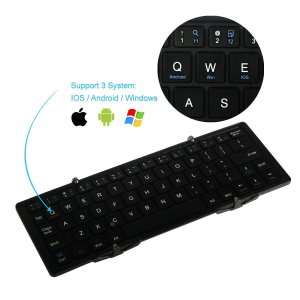 EC Technology Ultra-slim Portable Foldable Mini Wireless Bluetooth Keyboard