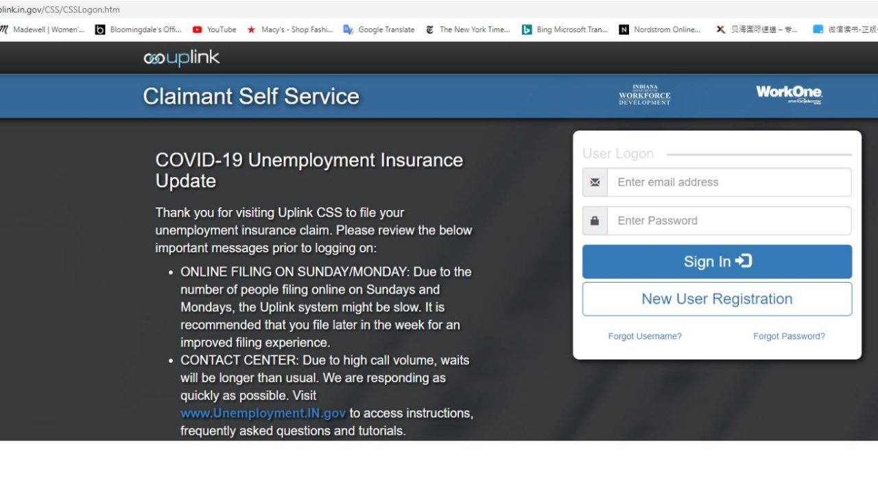印第安纳州如何申请失业保险以及tips