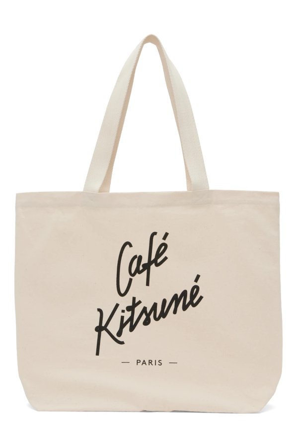 Beige 'Cafe Kitsune' Tote