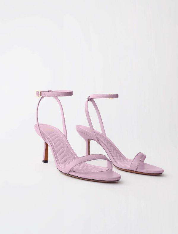 221FLAVY High-heeled sandals with leather straps