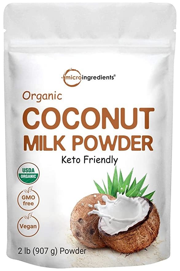 Micro Ingredients Organic Coconut Milk Powder, 2 Pound (32 Ounce), Plant-Based Creamer, Perfect for Coffee, Tea and Smoothie, Non-GMO and Keto Friendly