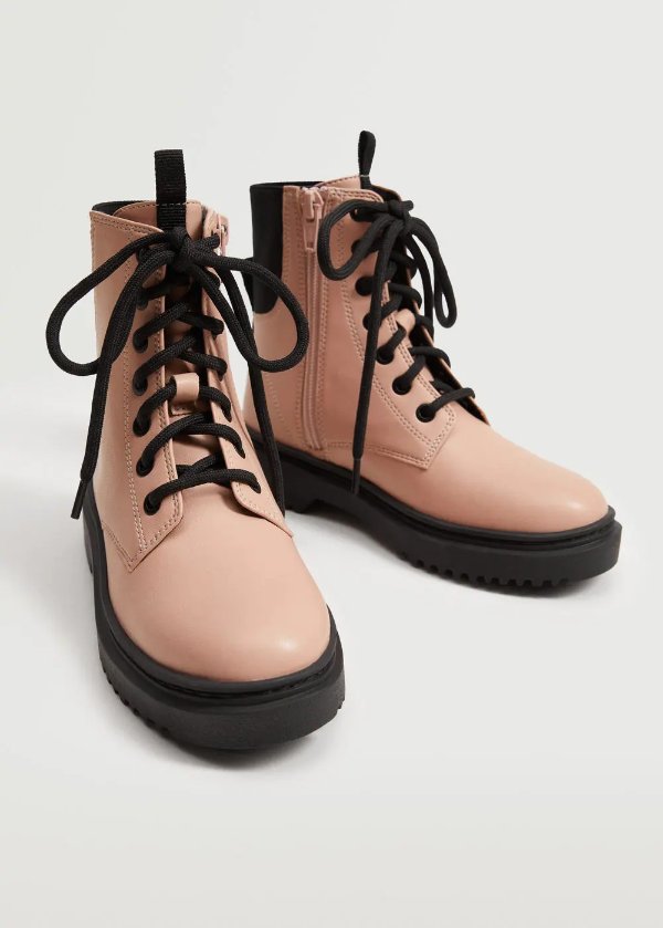 Lace-up boots - Girls | MANGO OUTLET USA