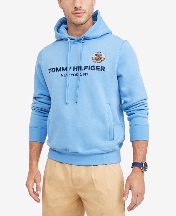 Men's Icon Stack Crest Pullover Hoodie Sweatshirt