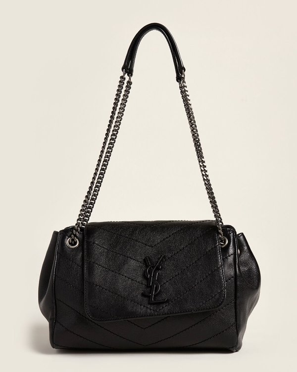 Black Nolita Small Leather Shoulder Bag