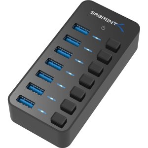 Sabrent USB3.0 扩展坞 带供电和独立开关